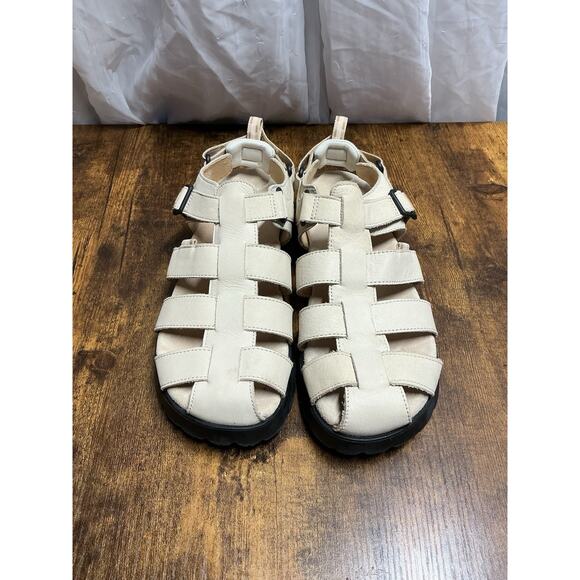 Merrell Fleur Fisherman Sandal Beige Size 8 Woman's Sandals Leather Gorpcore - Picture 2 of 16